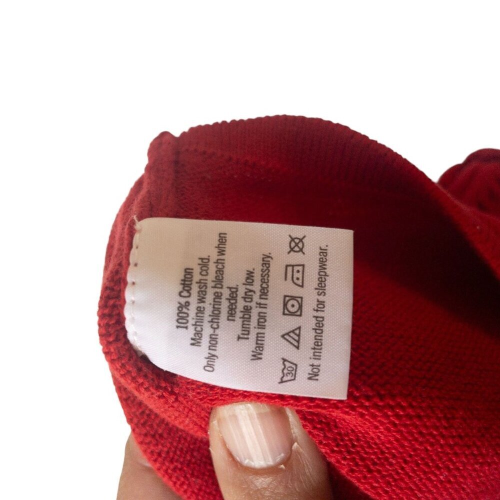 Janie & Jack Red Knit Baby Cardigan With Gold Buttons 6-12 Months 100% Cotton - Picture 4 of 4